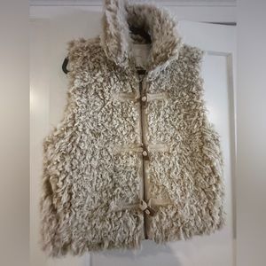 SALE Anthropologie Fake Sheep Vest ~ Med